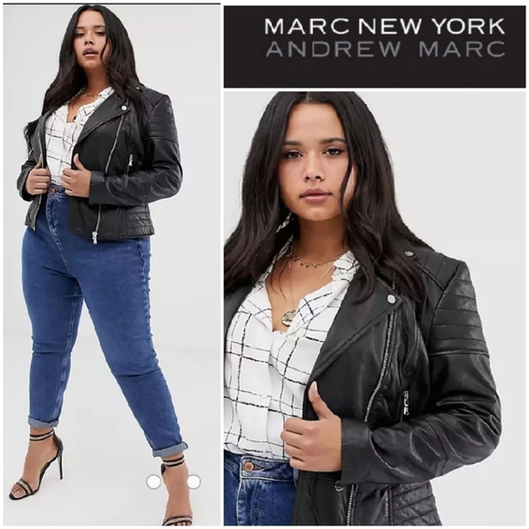 Andrew Marc Jackets & Blazers - NWOT Andrew Marc New York Black Moto Jacket Sz 2X